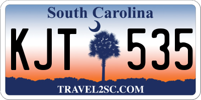 SC license plate KJT535