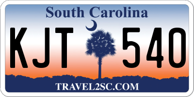 SC license plate KJT540