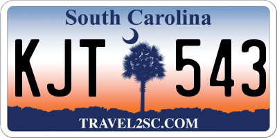 SC license plate KJT543