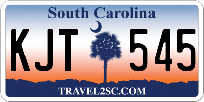 SC license plate KJT545