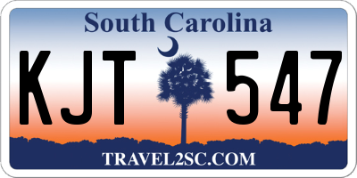 SC license plate KJT547
