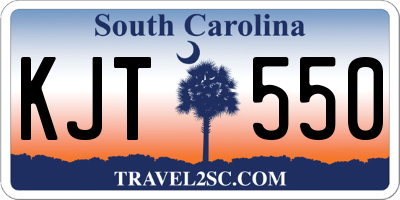 SC license plate KJT550