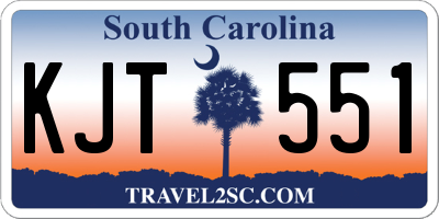 SC license plate KJT551