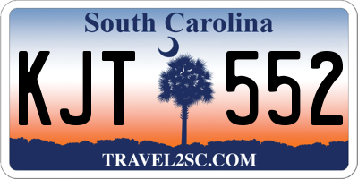 SC license plate KJT552