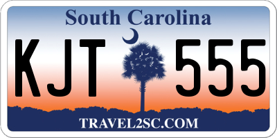 SC license plate KJT555