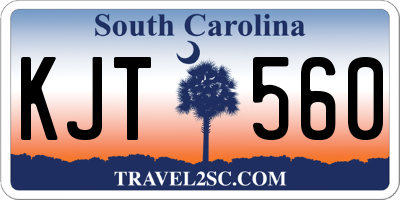 SC license plate KJT560