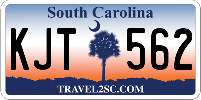 SC license plate KJT562
