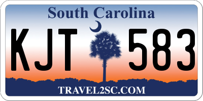 SC license plate KJT583