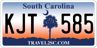 SC license plate KJT585