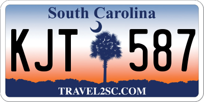 SC license plate KJT587