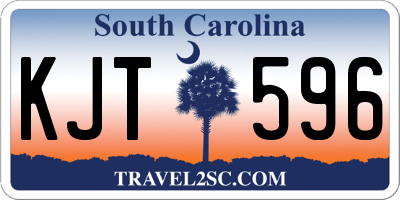 SC license plate KJT596