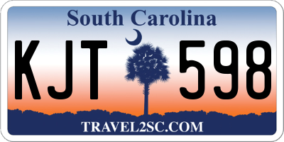 SC license plate KJT598