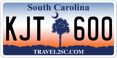 SC license plate KJT600