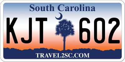 SC license plate KJT602