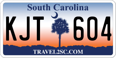 SC license plate KJT604