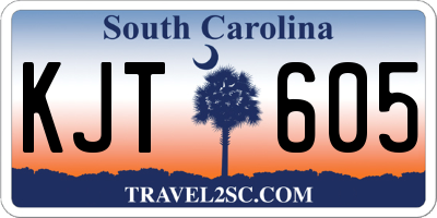 SC license plate KJT605