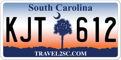 SC license plate KJT612