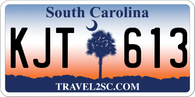 SC license plate KJT613