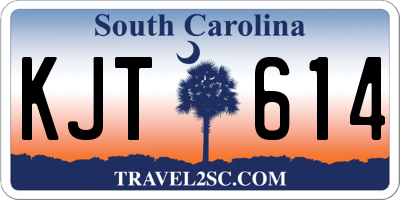 SC license plate KJT614