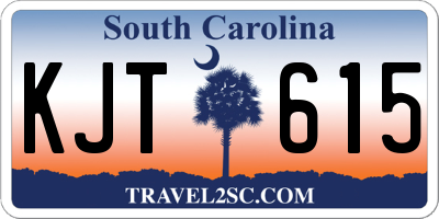 SC license plate KJT615