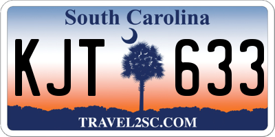 SC license plate KJT633