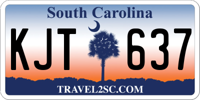 SC license plate KJT637