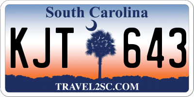 SC license plate KJT643