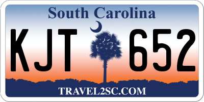 SC license plate KJT652