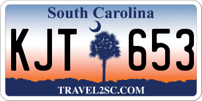 SC license plate KJT653