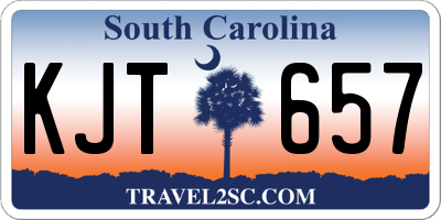 SC license plate KJT657