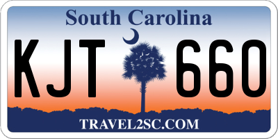 SC license plate KJT660
