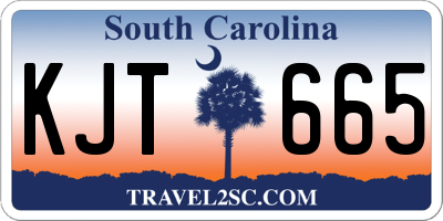 SC license plate KJT665
