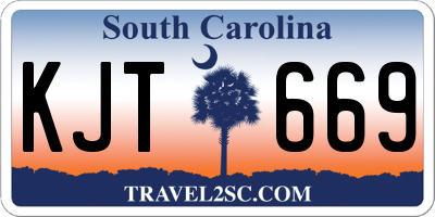 SC license plate KJT669