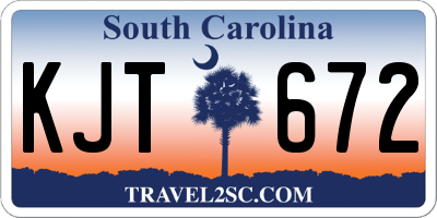 SC license plate KJT672