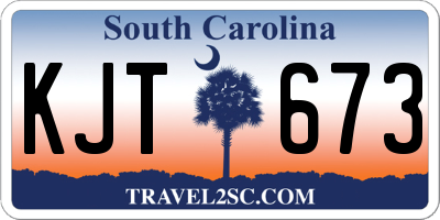SC license plate KJT673