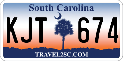 SC license plate KJT674