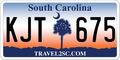SC license plate KJT675