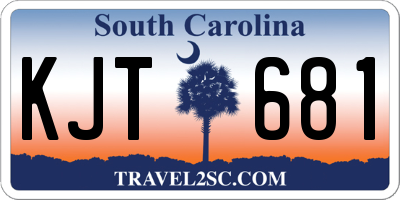SC license plate KJT681