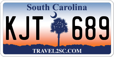 SC license plate KJT689