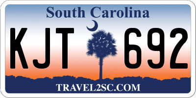 SC license plate KJT692