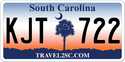 SC license plate KJT722