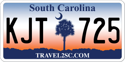 SC license plate KJT725