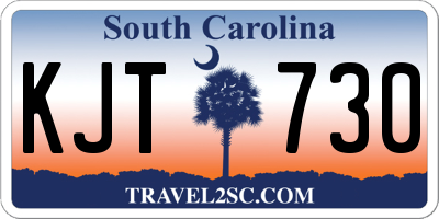 SC license plate KJT730