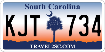 SC license plate KJT734