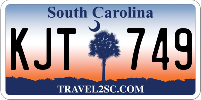 SC license plate KJT749