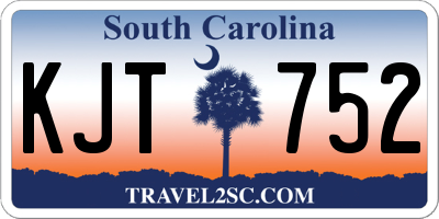 SC license plate KJT752