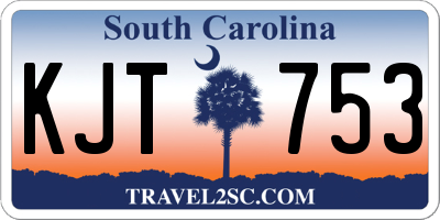 SC license plate KJT753
