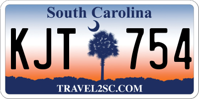 SC license plate KJT754