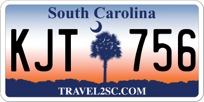 SC license plate KJT756