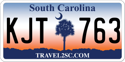 SC license plate KJT763